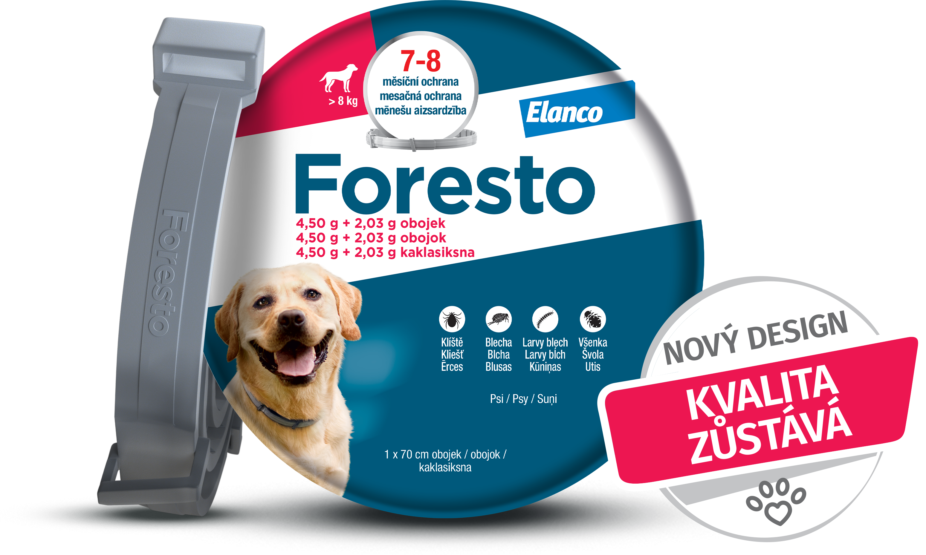 Foresto Obojek pro psy nad 8 kg 70 cm