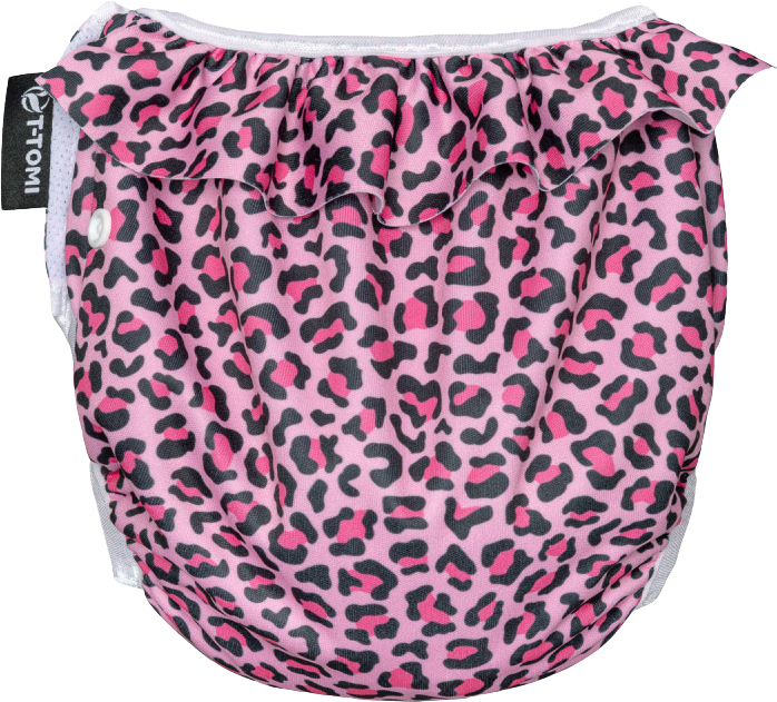 T-Tomi Plavky plenkové s volánkem, 5-15kg, Pink gepard