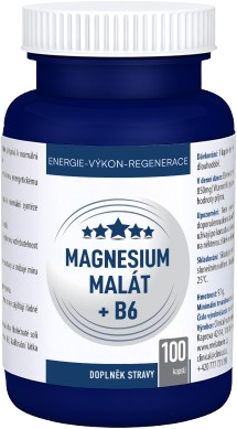 Clinical Magnesium malát + B6, 100 kapslí