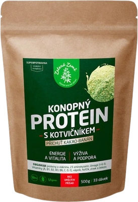 Zelená Země Konopný protein s kotvičníkem 500 g