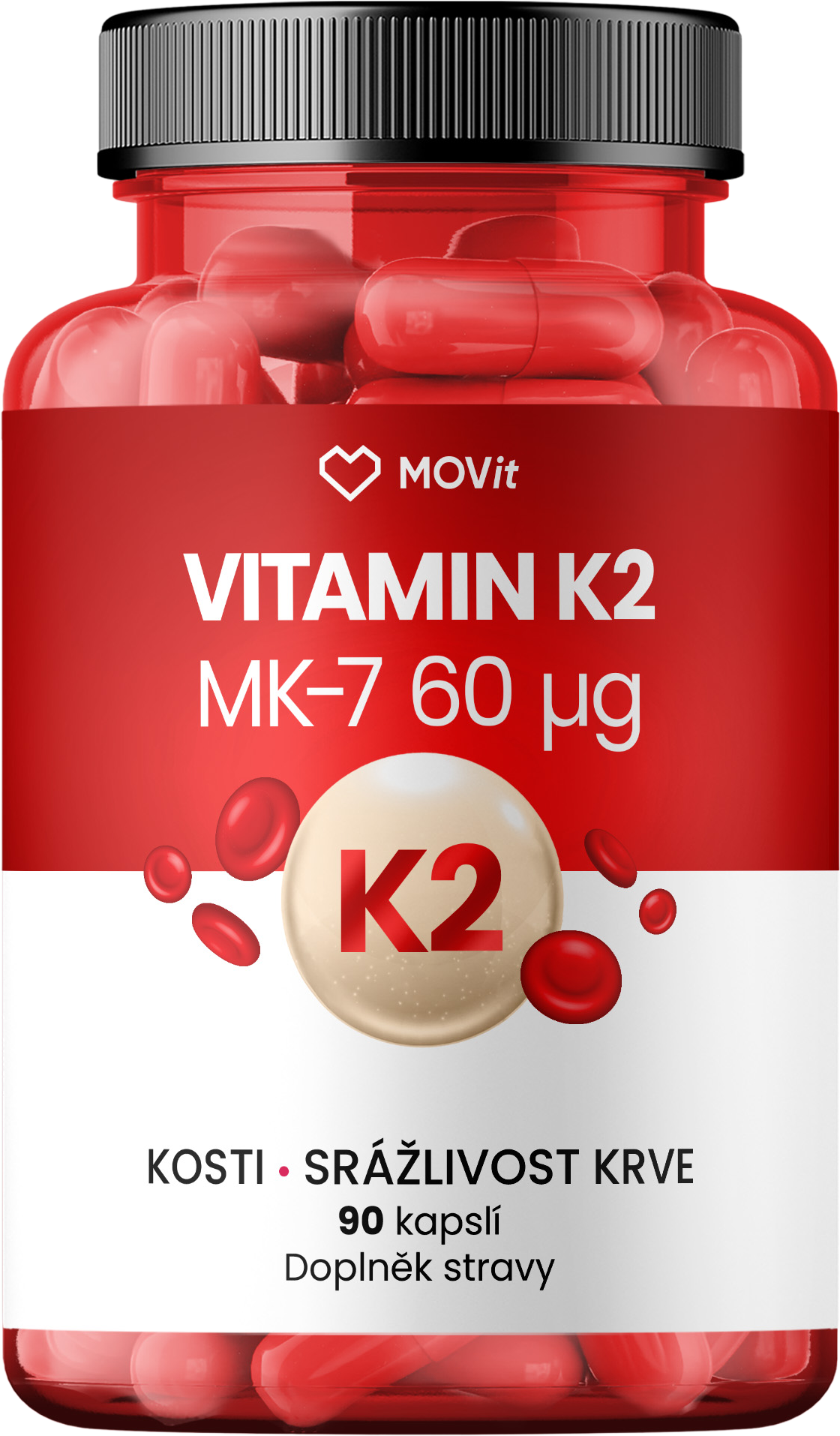 MOVit Energy Vitamin K2 MK-7 60 mcg 90 kapslí