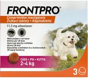 FRONTPRO Antiparazitární žvýkací tablety pro psy (2-4 kg) 3 tablety