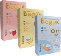 Beggs Mix kaší s plnotučným mlékem 3 x 200 g