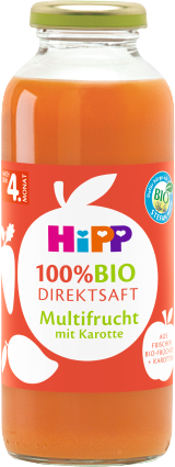 HiPP 100 % BIO JUICE Ovocná šťáva s karotkou 330 ml