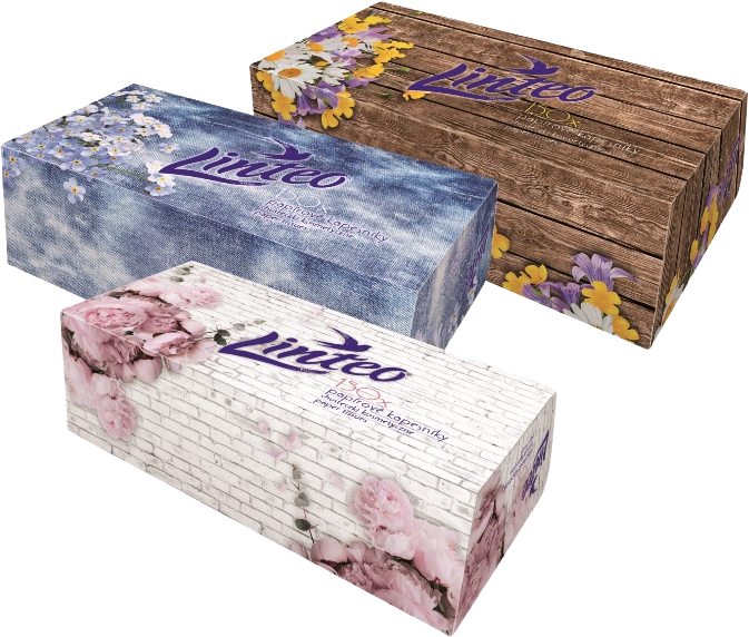 Linteo Papírové kapesníky 150ks 1xBOX