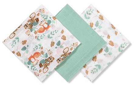 BabyOno Pleny mušelínové Super Soft - Mint, 70x70 cm 3 ks