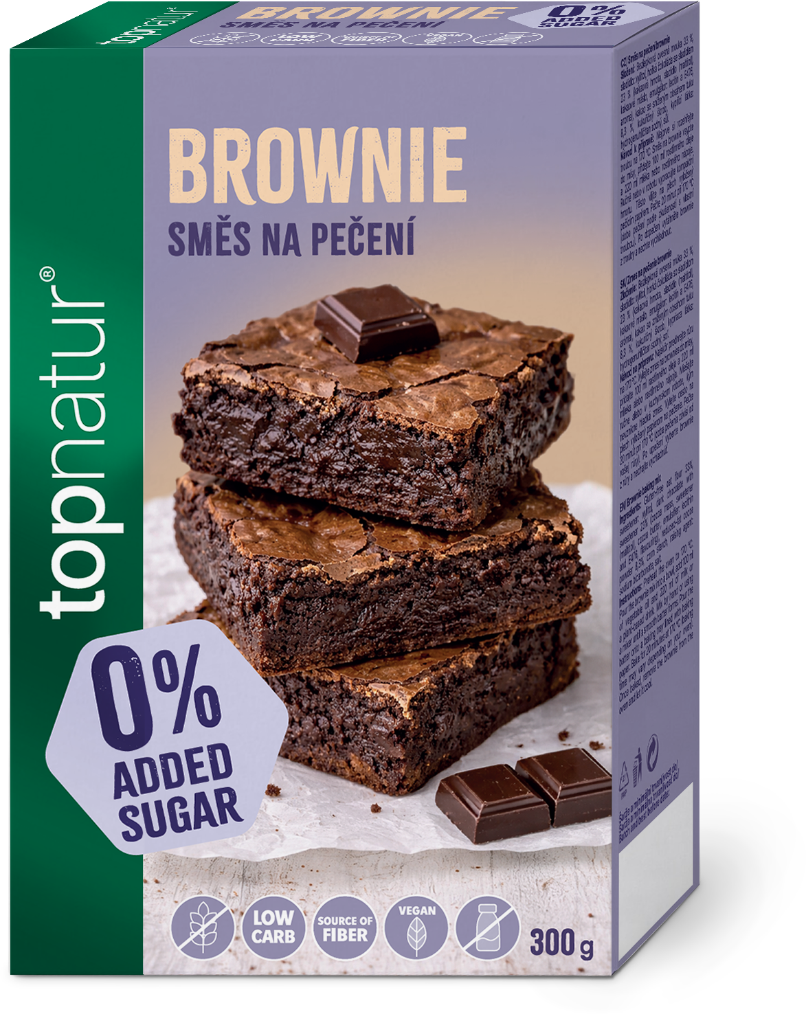 Topnatur No Added Sugar Směs na brownie 300 g
