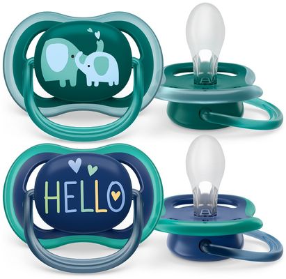 Philips Avent Šidítko Ultra air 18m+ chlapec (slon) 2 ks