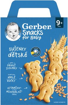 Gerber Snacks dětské sušenky 180 g