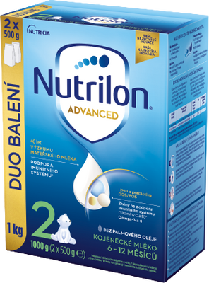 Nutrilon Advanced 2 pokračovací kojenecká mléka 6 x 1000 g