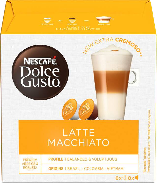 Nescafé Dolce Gusto® Latte Macchiatto kávové kapsle 16 ks