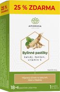 Aporosa Bylinné pastilky šalvěj, ženšen, vitamin C 24 pastilek