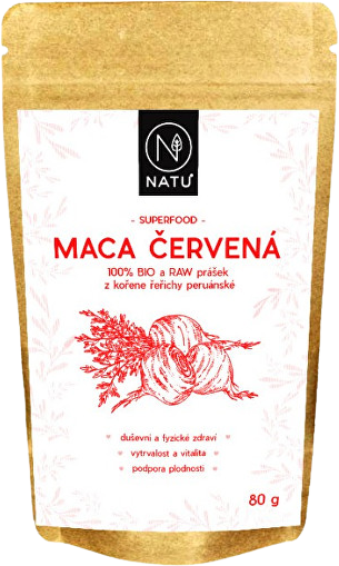 Natu Maca červená BIO prášek 80 g