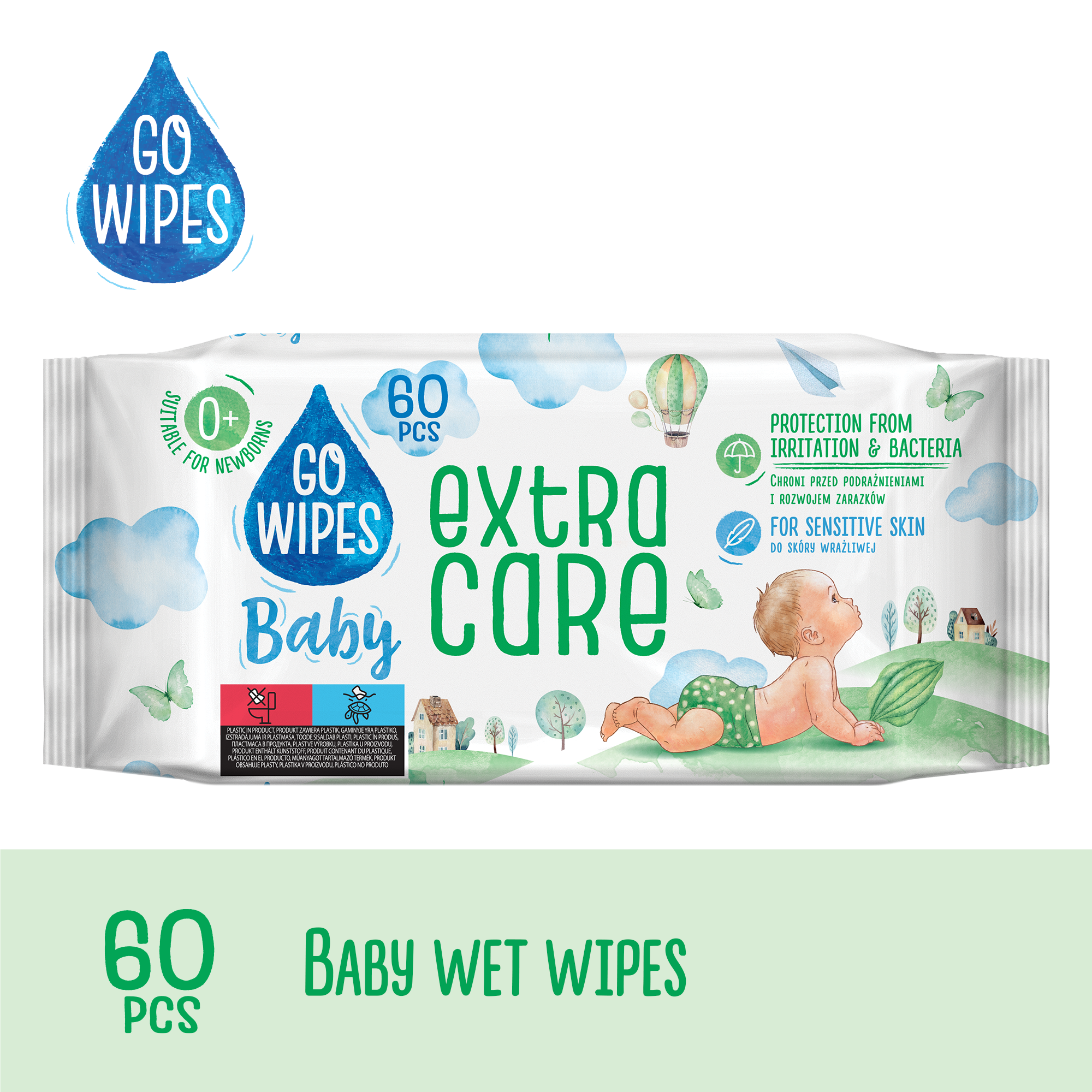 GoWipes Dětské vlhčené ubrousky Extra care