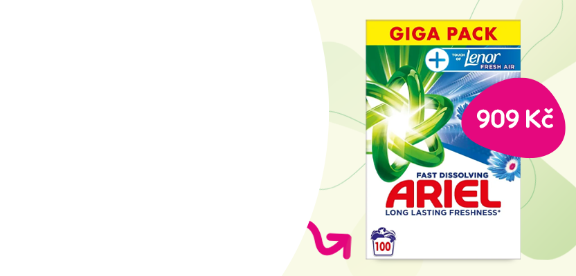 Ariel prací prášek + Touch Of Lenor Fresh Air 5.5 kg