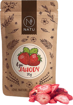 Natu Lyofilizované jahody plátky 20 g
