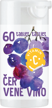 Pangamin Rapeto C-Vitamin 200 mg - Červené víno se sukralózou 60 tablet