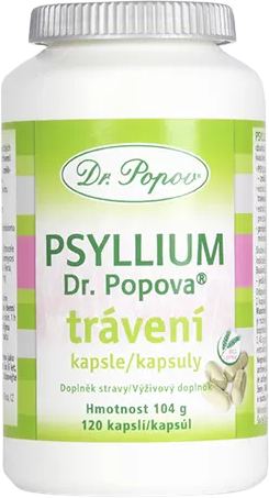 Dr.Popov Psyllium Trávení 120 kapslí
