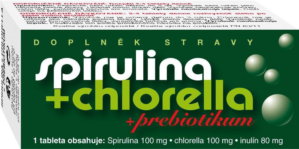 Naturvita Spirulina + Chlorella + Prebiotikum 90 tablet