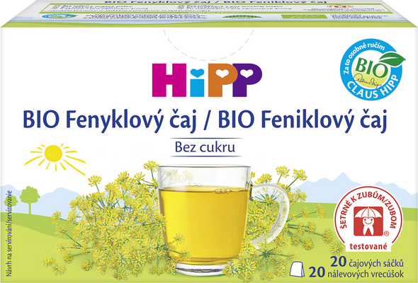 HiPP BIO Fenyklový čaj sáčky 20 x 1.5 g