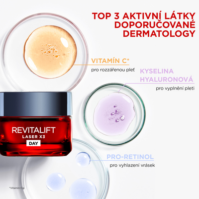 L'Oréal Paris Revitalift Laser X3 denní péče proti vráskám 50 ml