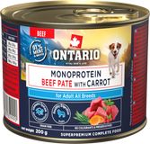 Ontario Konzerva Adult monoprotein hovězí pate s mrkví 200 g