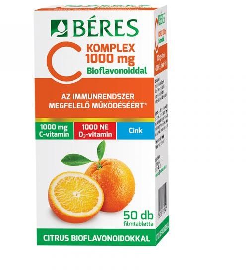 Béres Pharmaceuticals C Komplex 1000 mg bioflavonoiddal filmtabletta 50 db