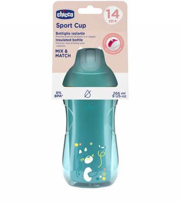 Chicco Hrneček Training s držadly teal, 6m+ 200 ml