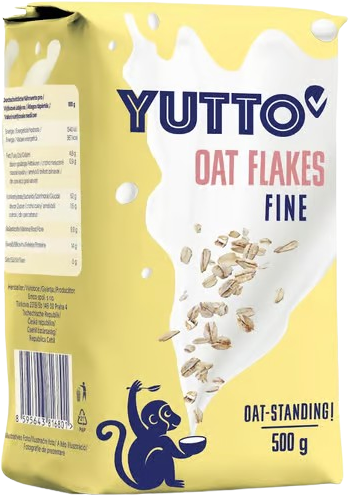Yutto Celozrnné ovesné vločky extra jemné 500 g