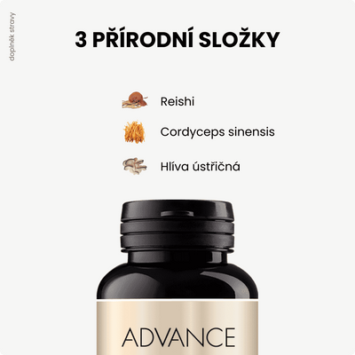ADVANCE Trimyco 60 kapslí - reishi, cordyceps, hlíva 60 kapslí