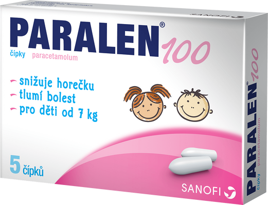 Paralen 100 mg čípky 5 ks