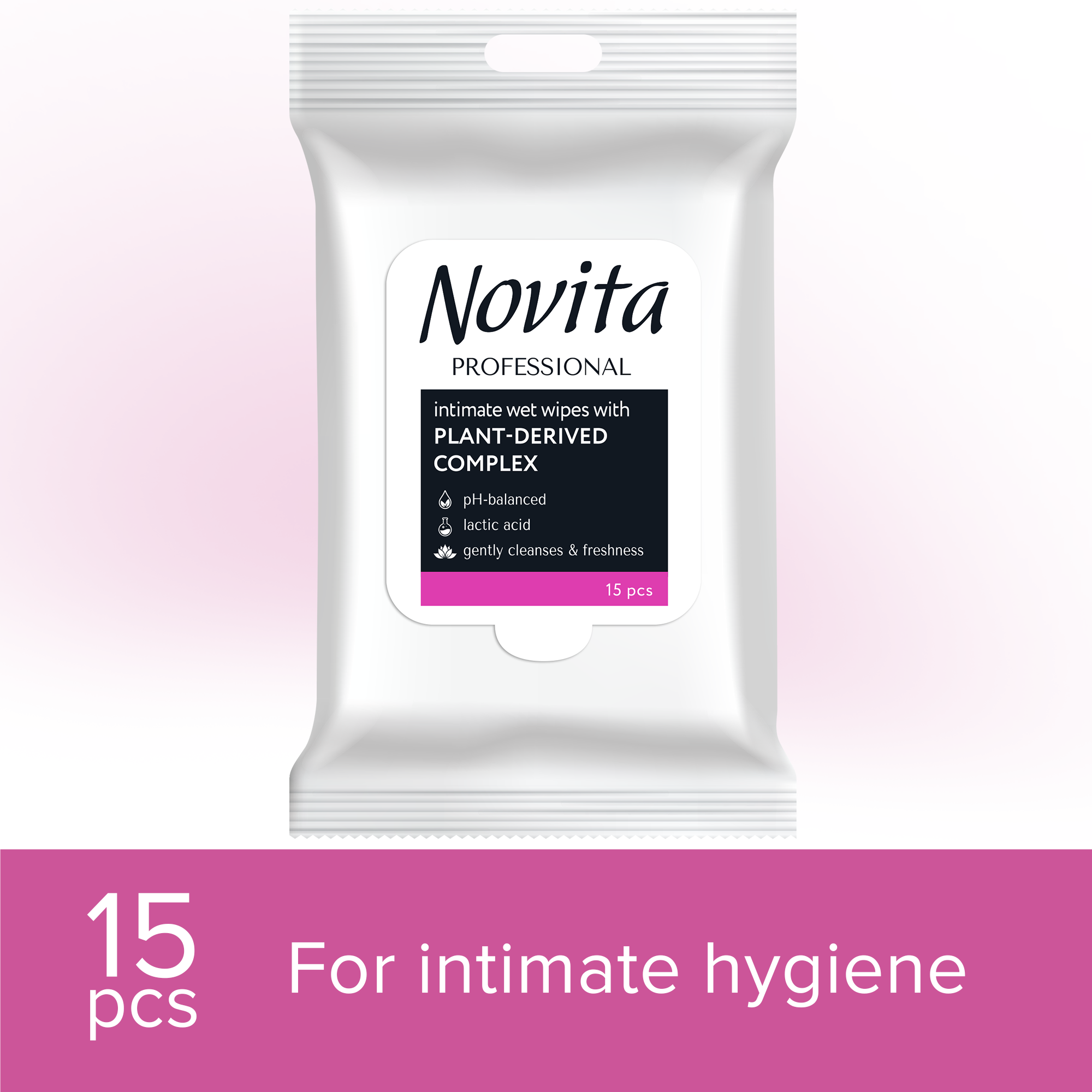 Novita Phyto Complex Vlhčené ubrousky na intimní hygienu 15 ks