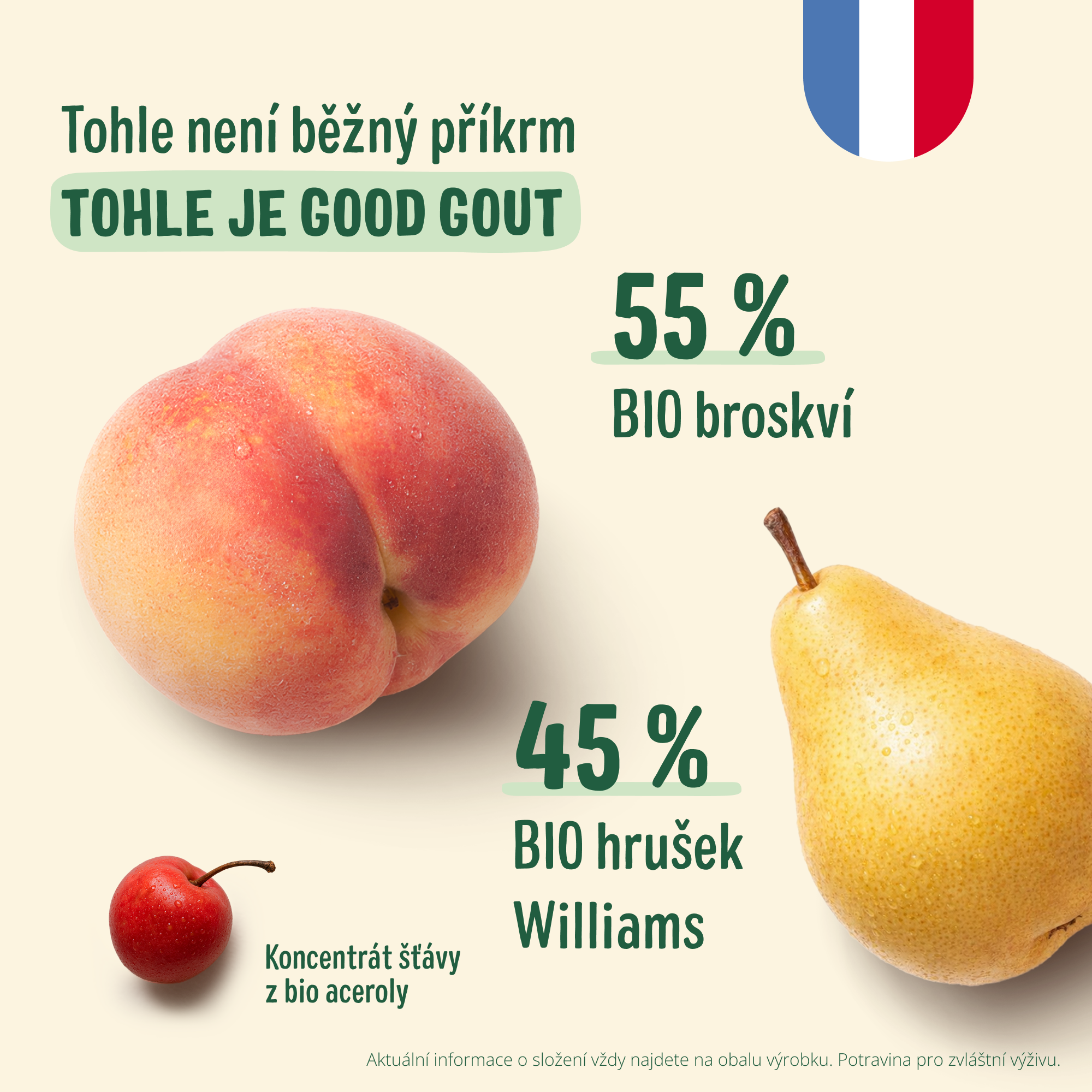 Good Goût BIO Broskev s hruškou 120 g