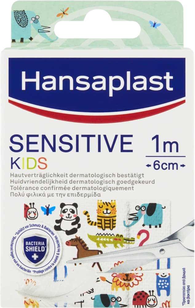 Hansaplast Sensitive Kids zvířátka dětské náplasti 1 m x 6 cm