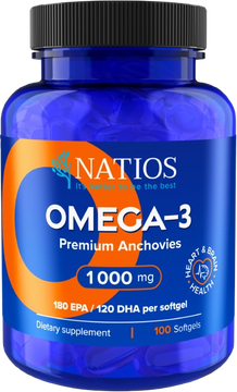 Natios Omega-3 Premium Anchovies 1000 mg 100 kapslí