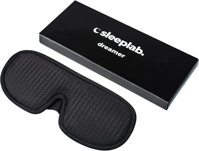 SleepLab Dreamer Maska na spaní černá 23.5 cm