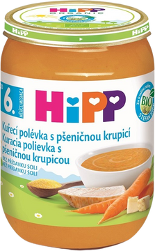 HiPP BIO Kuřecí polévka s pšeničnou krupicí 190 g