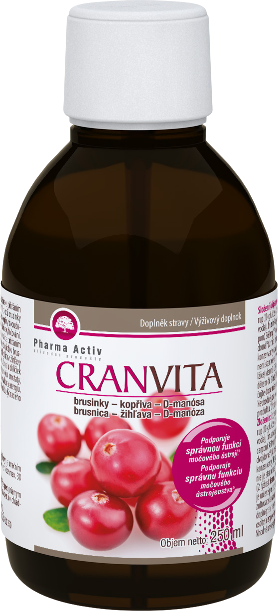 Pharma Activ Cranvita brusinky-kopřiva-D-manósa 250 ml