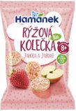 Hamánek BIO Rýžová kolečka Jahoda&Jablko 35 g