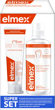 Elmex Caries Protection Super set Zubní pasta 75 ml + ústní voda 400 ml