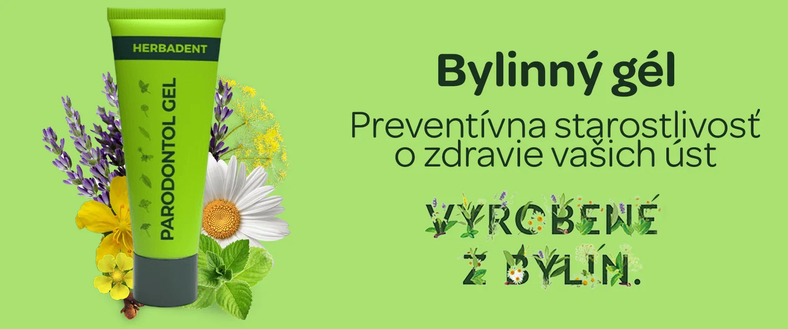 Hebradent original, bylinný gel, paradontoza, otlaky, preventivní péče, bylinný extrakt, afty, krvácení dásní