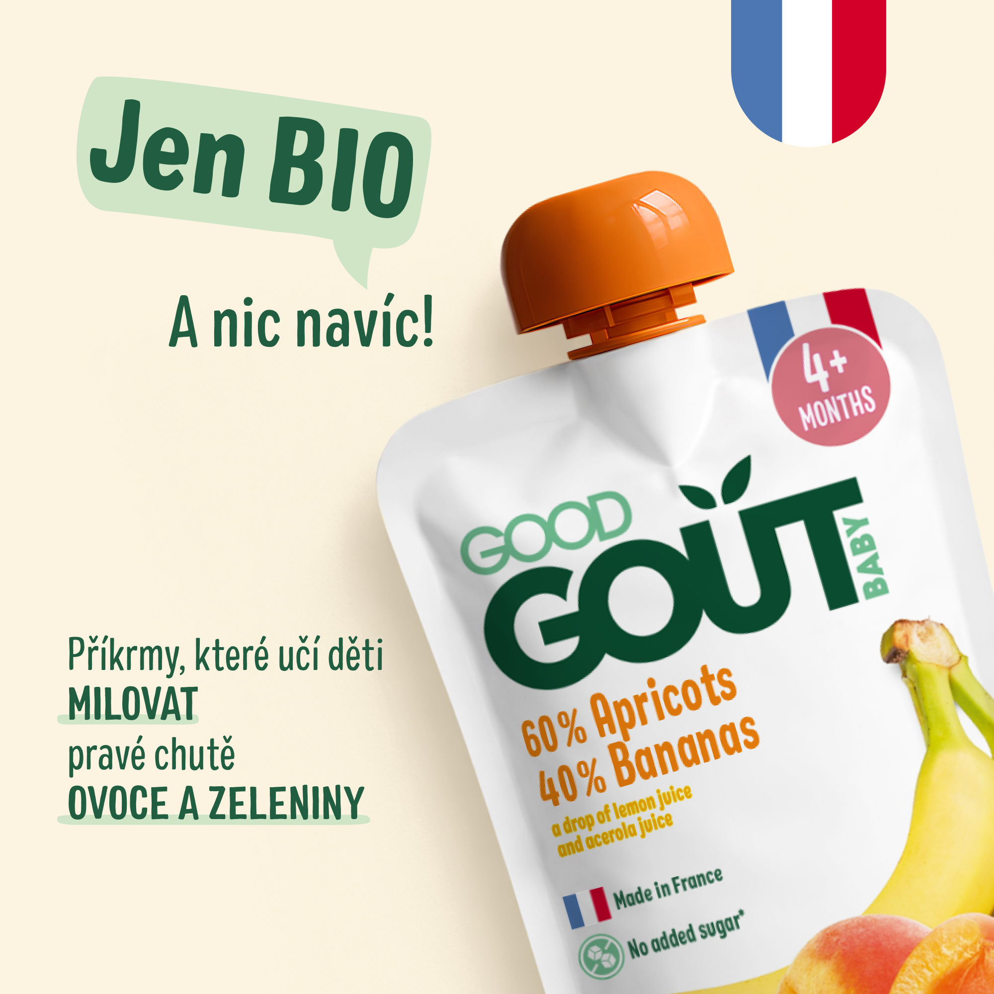 Good Goût BIO Meruňka s banánem 120 g