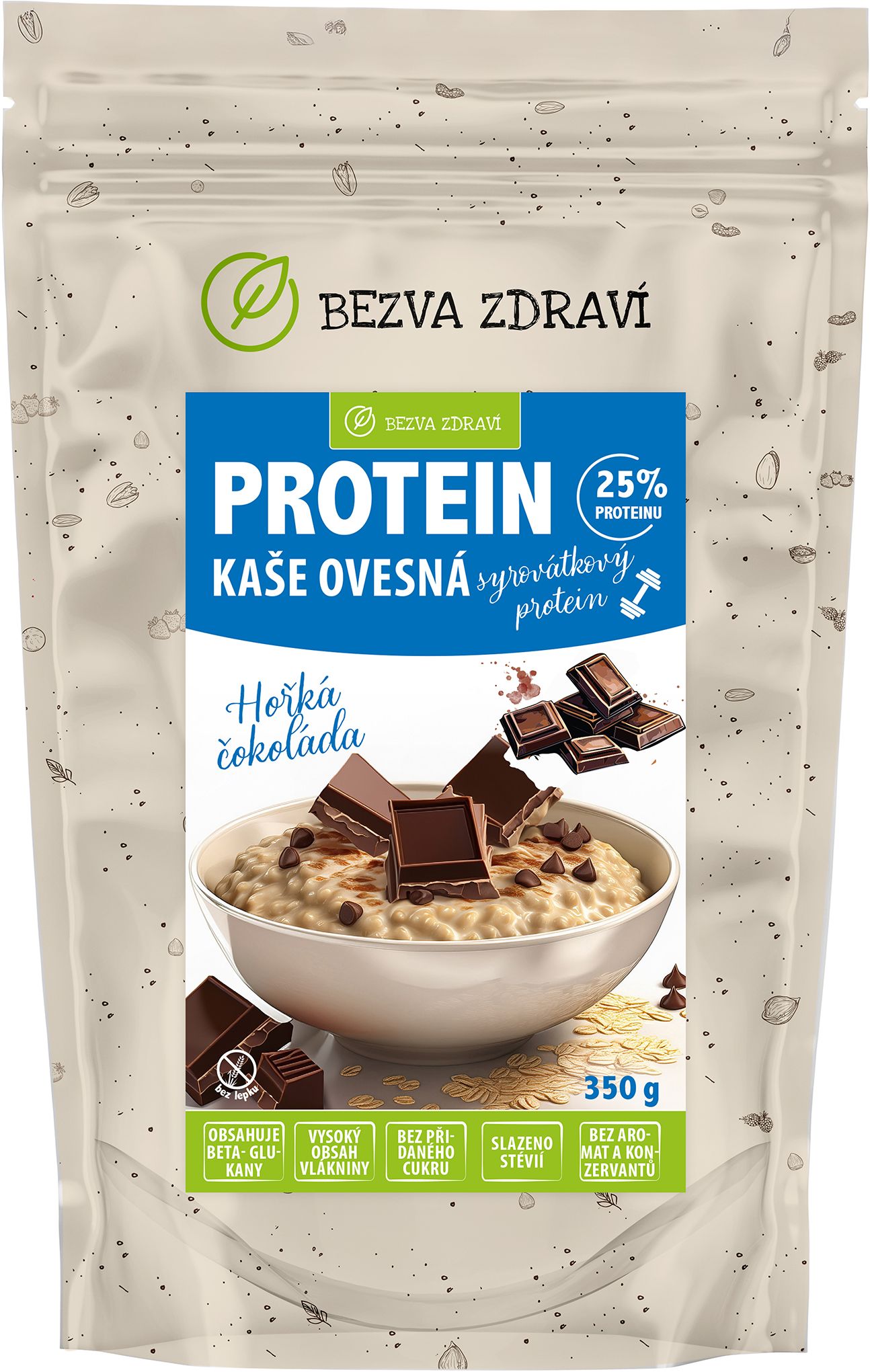 Bezva müsli Proteinová ovesná kaše s čokoládou 350 g
