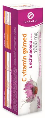 Galmed Vitamin C 1000 mg s echinaceou 20 šumivých tablet
