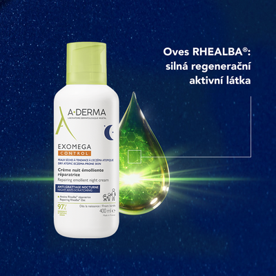 A-Derma Exomega Control Rregenerační emolienční noční krém 400 ml
