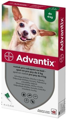 Advocate For Dogs do 4kg 3 x 0.4 ml