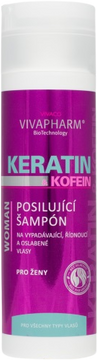 VivaPharm Keratinový šampon pro ženy s kofeinem 200 ml
