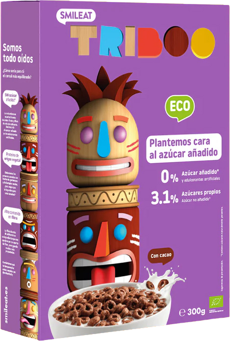 Smileat BIO cereální kakaové kroužky bez přidaného cukru 300 g