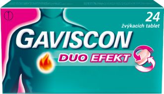 Gaviscon Duo Efekt Žvýkací tablety 24 ks