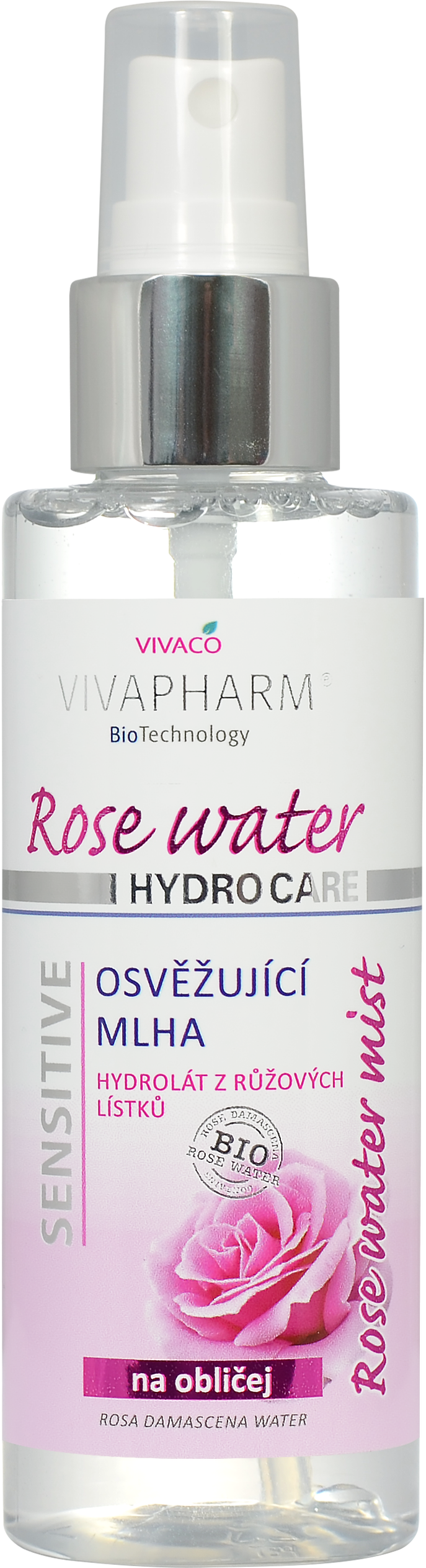 Vivaco Dárková kazeta rose water - krém na ruce 75ml + mlha na obličej 100ml